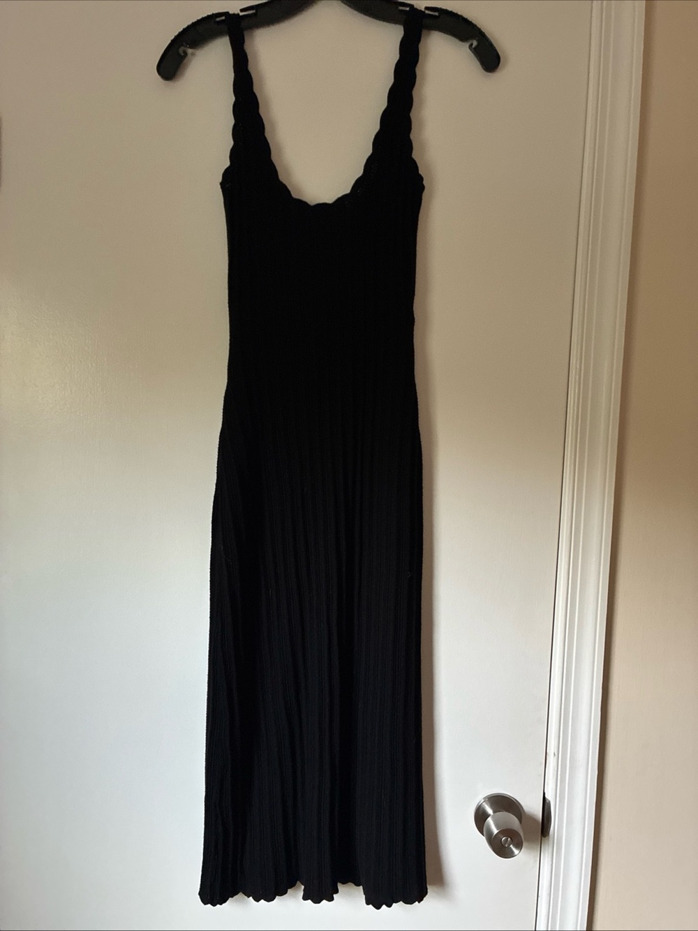 La Maille Sezane black sleeveless knit dress size S